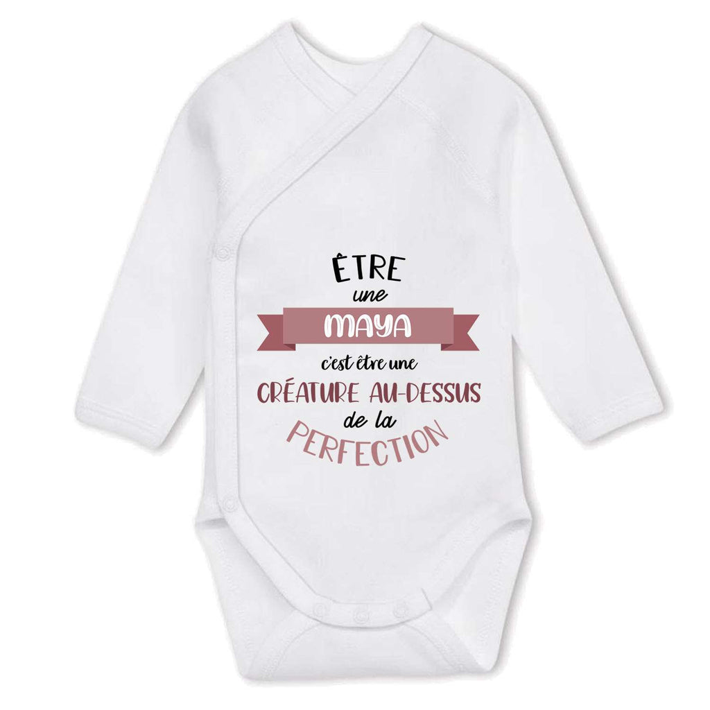 Body Bébé Manches Longues 'Mamie à L'aide, Ta Fille M'épuise' - Cadeau Naissance Personnalisé, 100% Coton Doux, Idéal Baby Shower