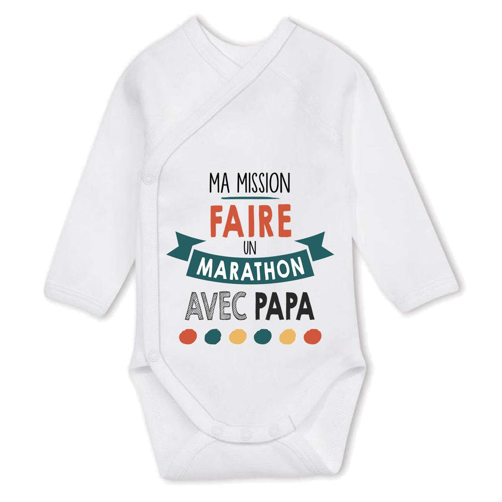 Planetee Body manches longues Ma mission Marathon avec Maman 6-12 mois | Body Bébé Coton Ouverture Croisée Cadeau Naissance Nourrisson Baby Shower Planetee Body manches longues Ma mission Marathon avec Maman 6-12 mois | Body Bébé Coton Ouverture Croisée Cadeau Naissance Nourrisson Baby Shower