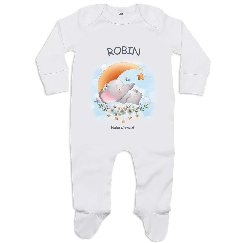 Body Bébé Humour Robin - Imprimé En France - Manches Longues, Col Rond - Lavable Machine