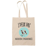 Sac Tote Bag J'peux pas Natation synchronisee beige - Planetee