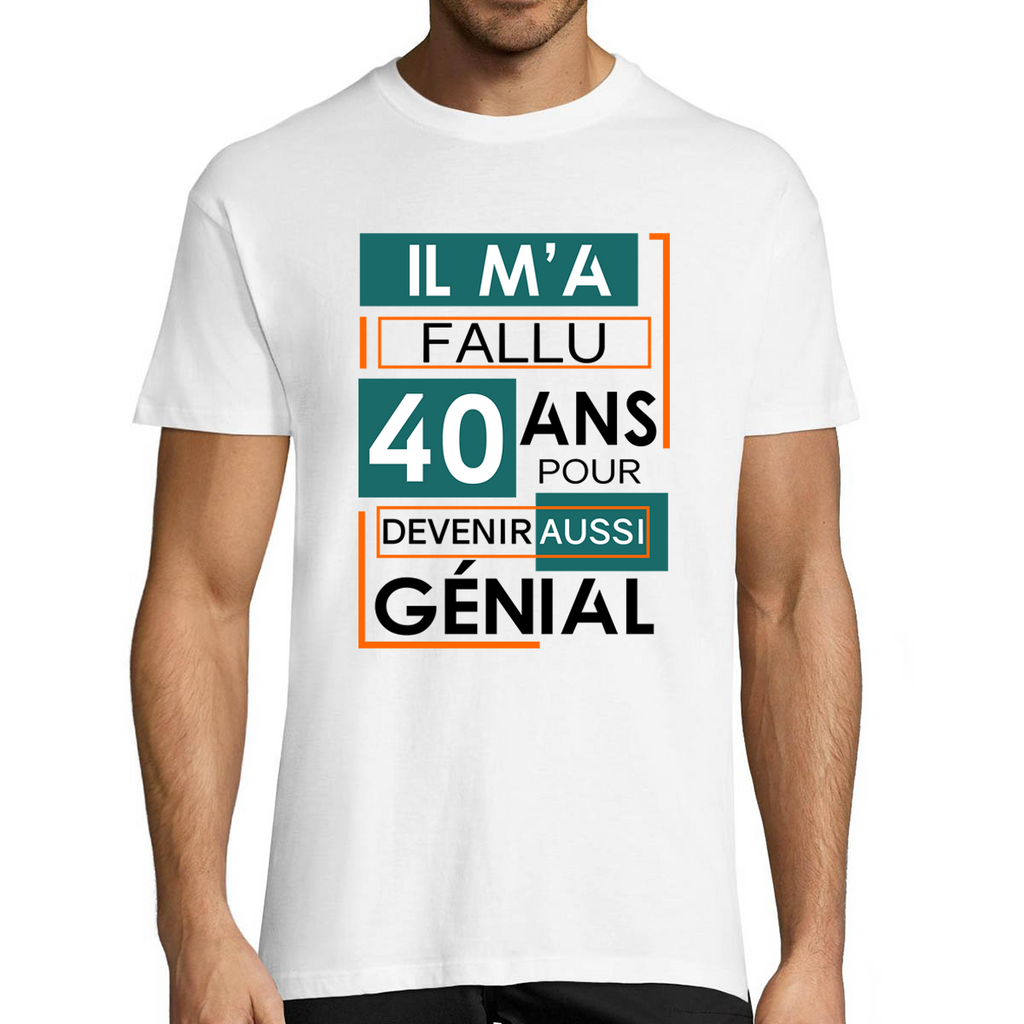 T shirt Homme Anniversaire 40 ans Planetee