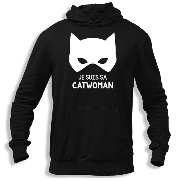 Sweat à capuche couple Batman et Catwoman - Planetee