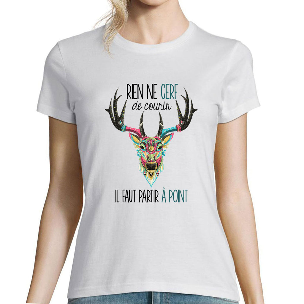 T shirt Femme Cerf Planetee