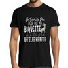 T-shirt homme Biquette | Je Travaille Dur - Planetee