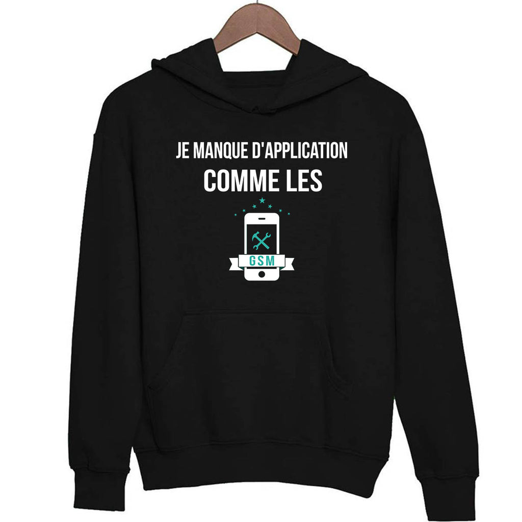 Sweat à capuche Roméo Elvis J'manque d'application comme Les GSM