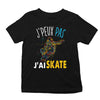 T-shirt enfant J'peux pas J'ai Skate noir - Planetee