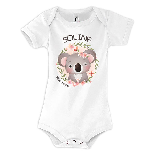 Cadeau Bébé Enfant d'Amour Koala Prénom Personnalisable Fille - Planetee