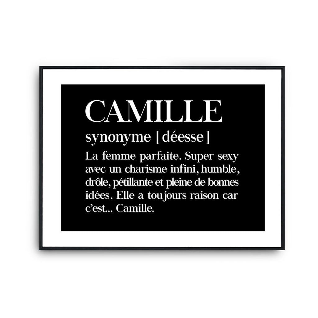 Affiche Camille Pr nom d finition Humour Poster D coration