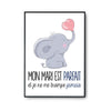 Affiche Éléphant Mari - Planetee