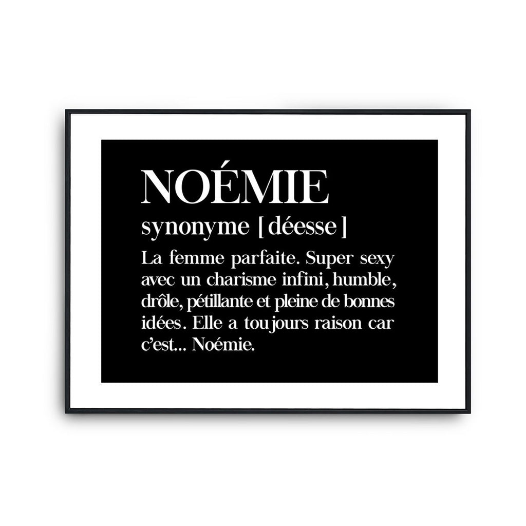 Affiche No mie Pr nom d finition Humour Poster D coration Murale