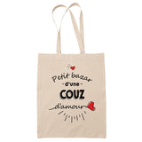 Sac Tote Bag Petit Bazar d'une Couz d'amour - Planetee