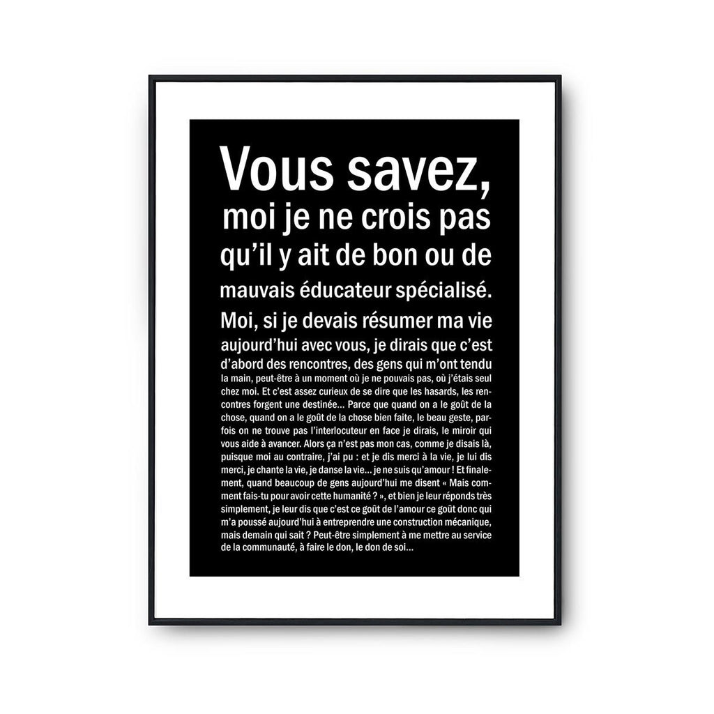 Affiche Champagne J'peux Pas Blanc Premium A2 | Poster Tableau Humour