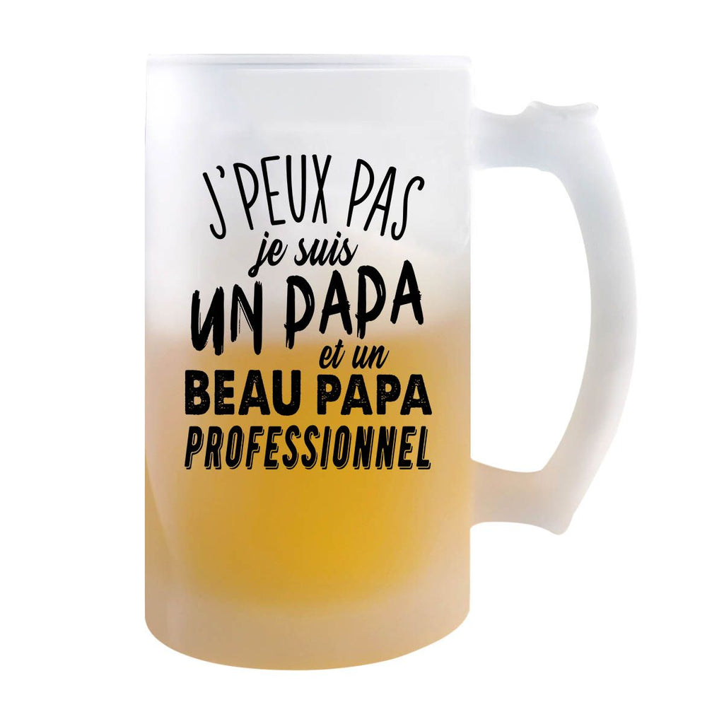 Chope à Bière Bretonne 'J'peux Pas' - Verre Pinte 470 Ml Givré - Cadeau Humour Original Imprimé En France