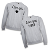 Sweat couple Love you....more - version blanc - Planetee