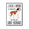 Affiche Amour à donner Saint Bernard - Planetee