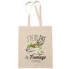Sac Tote Bag J'peux pas Fromage beige - Planetee
