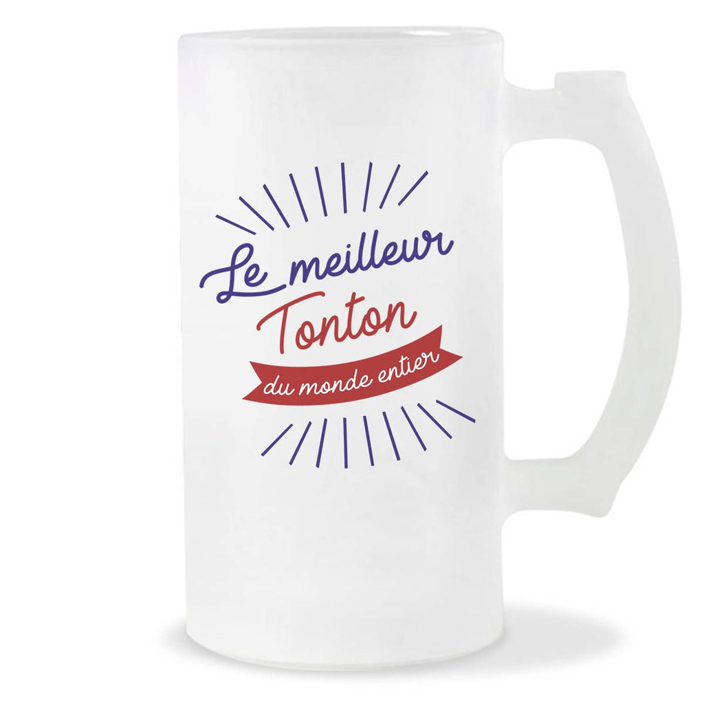 Chope de bière Tonton Le Meilleur du Monde entier | Verre Alcool Pinte ...