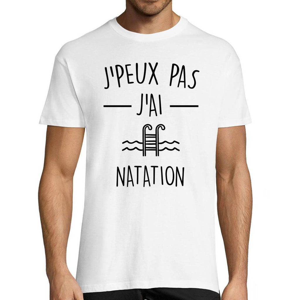cadeau pour un nageur ou une nageuse - T-shirt Homme Je peux pas j'ai Natation