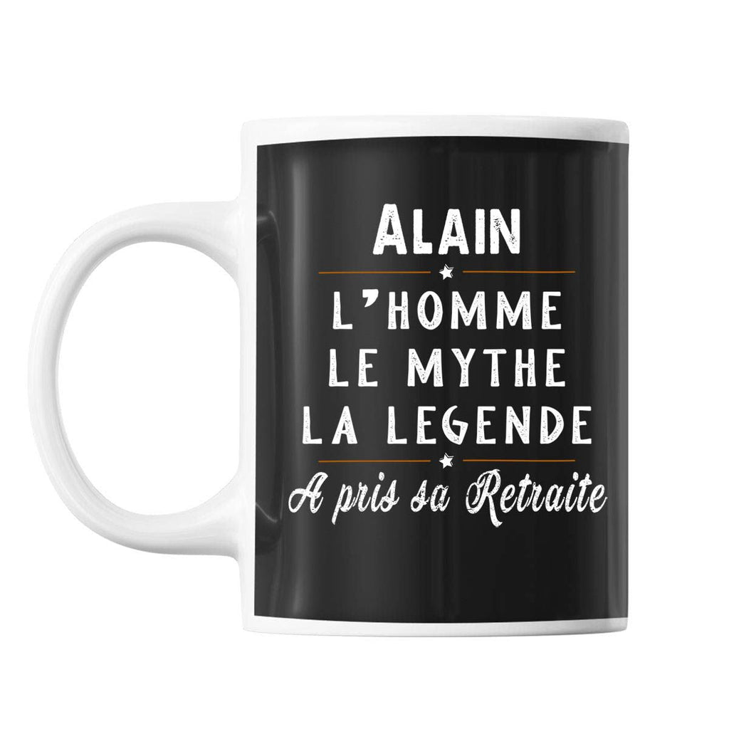 cadeau de pot de départ (collègue qui part, mutation, retraite) - Mug Alain départ retraite