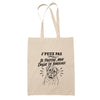 Tote Bag Beige J’peux pas je préfère mon Dogue de Bordeaux