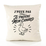 Housse de Coussin J’peux pas je préfère mon Canard