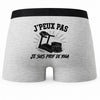 Boxer Homme J’peux pas je suis prof de Yoga – Impression au dos