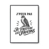 Poster J’peux pas je préfère les Faucons