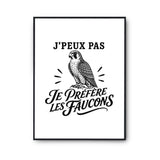 Poster J’peux pas je préfère les Faucons