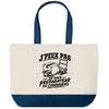 Grand Sac Cabas Fond Bleu J’peux pas je suis Préparateur de commandes