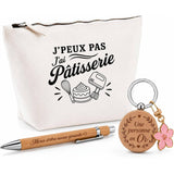 Coffret Cadeau J’peux pas j’ai Pâtisserie – Trousse, stylo bambou et porte-clés
