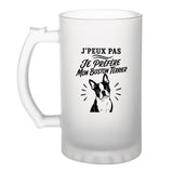 Verre à Bière J’peux pas je préfère mon Boston Terrier