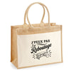 Sac Cabas Jute avec Poche J’peux pas j’ai Reboutage