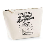 Trousse Beige J’peux pas je préfère mon Ragdoll