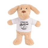 Doudou Peluche Chien J’peux pas j’ai planche à voile J'peux pas minimaliste