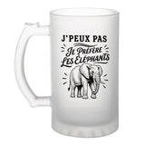 Verre à Bière J’peux pas je préfère les Éléphants