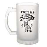 Verre à Bière J’peux pas je préfère les Lynx