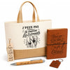 Coffret Cadeau J’peux pas je préfère les Éléphants – Sac jute, carnet, stylo, porte-clés et marque-page