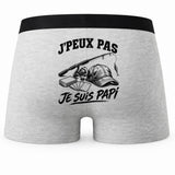 Boxer Homme J’peux pas je suis Papi – Impression au dos