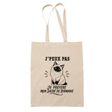 Tote Bag Beige J’peux pas je préfère mon Sacré de Birmanie
