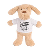 Doudou Peluche Chien J’peux pas j’ai couture J'peux pas minimaliste