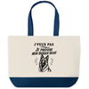 Grand Sac Cabas Fond Bleu J’peux pas je préfère mon Berger Belge