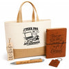 Coffret Cadeau J’peux pas je suis Auto-entrepreneur – Sac jute, carnet, stylo, porte-clés et marque-page