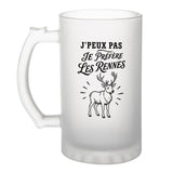 Verre à Bière J’peux pas je préfère les Rennes