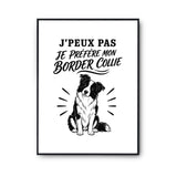 Poster J’peux pas je préfère mon Border Collie