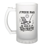 Verre à Bière J’peux pas je suis à la Retraite