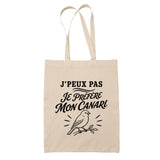 Tote Bag Beige J’peux pas je préfère mon Canari