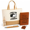 Coffret Cadeau J’peux pas je suis Commercial – Sac jute, carnet, stylo, porte-clés et marque-page