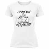 T-shirt de Sport Femme J’peux pas je préfère les Flamants roses