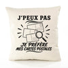Housse de Coussin J’peux pas je préfère mes Cartes postales