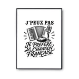 Poster J’peux pas je préfère la Chanson française
